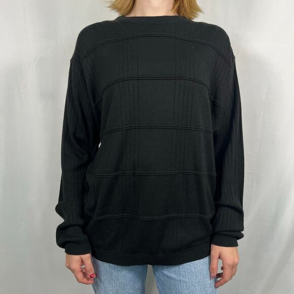 Cassel Black Lightweight Long Sleeve Sweater XL - Picture 7 of 9